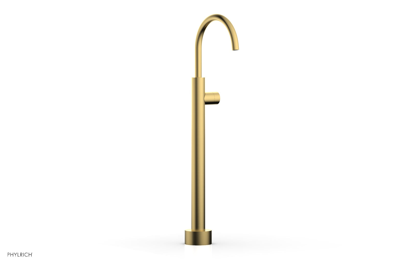 BASIC II Low Floor Mount Tub Filler -  Smooth Handle  230-46-04