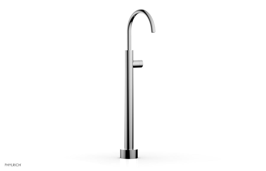 BASIC II Low Floor Mount Tub Filler -  Smooth Handle  230-46-04