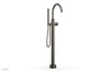 BASIC II Tall Floor Mount Tub Filler - Marble Handle with Hand Shower  230-47-01