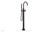 BASIC II Tall Floor Mount Tub Filler - Marble Handle with Hand Shower  230-47-01