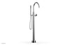 BASIC II Tall Floor Mount Tub Filler - Marble Handle with Hand Shower  230-47-01