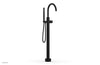 BASIC II Tall Floor Mount Tub Filler - Marble Handle with Hand Shower  230-47-01