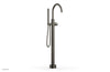 BASIC II Tall Floor Mount Tub Filler - Marble Handle with Hand Shower  230-47-01