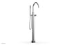 BASIC II Tall Floor Mount Tub Filler - Marble Handle with Hand Shower  230-47-01