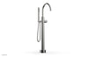 BASIC II Low Floor Mount Tub Filler - Marble Handle with Hand Shower  230-47-03