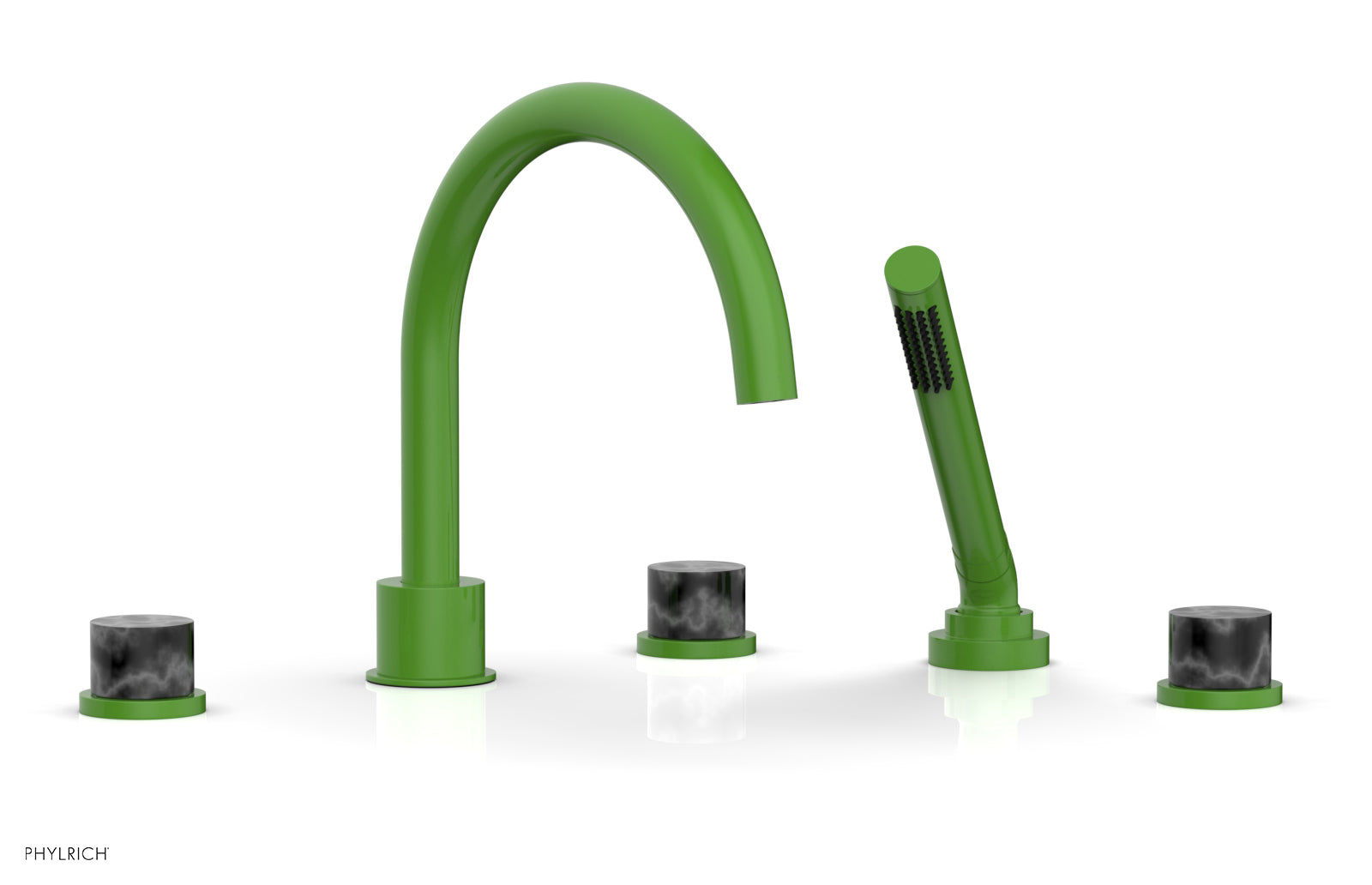 BASIC II Deck Tub Set with Hand Shower - Black Marble 230-50