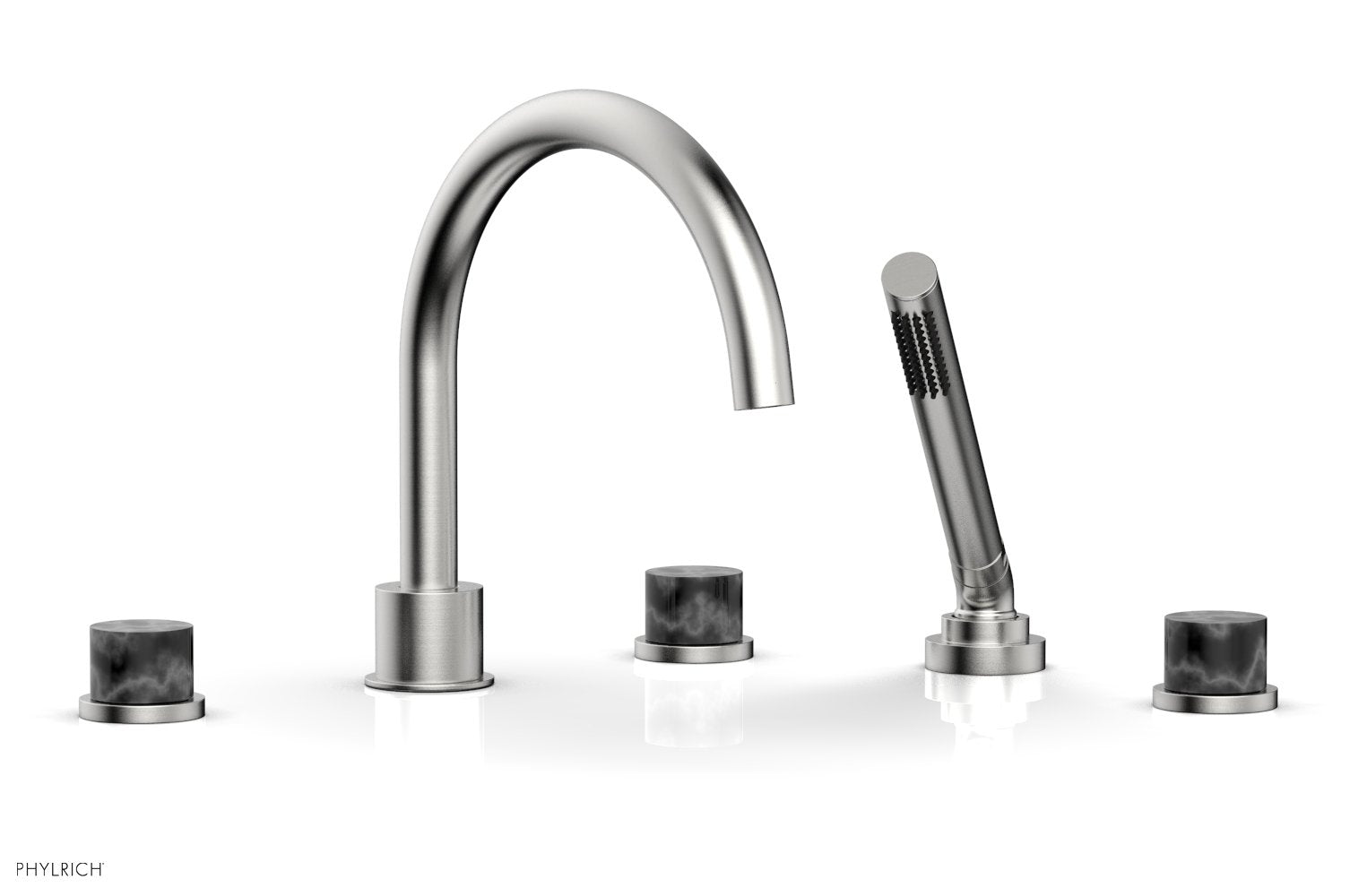 BASIC II Deck Tub Set with Hand Shower - Black Marble 230-50