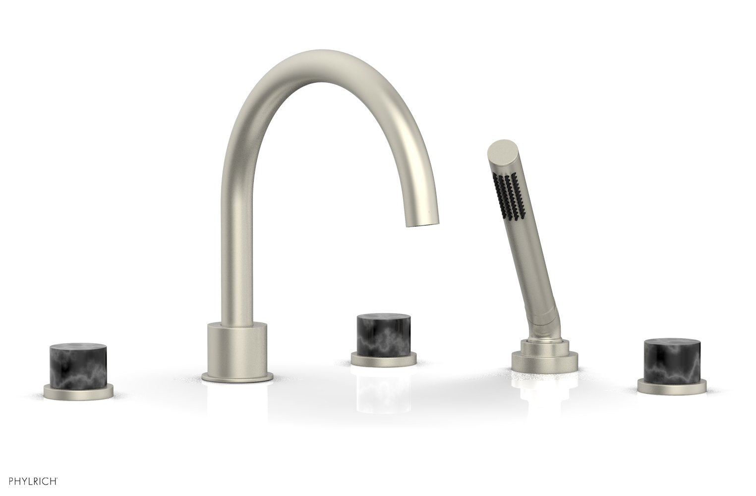 BASIC II Deck Tub Set with Hand Shower - Black Marble 230-50