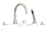 BASIC II Deck Tub Set with Hand Shower - White Marble 230-50