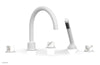BASIC II Deck Tub Set with Hand Shower - White Marble 230-50