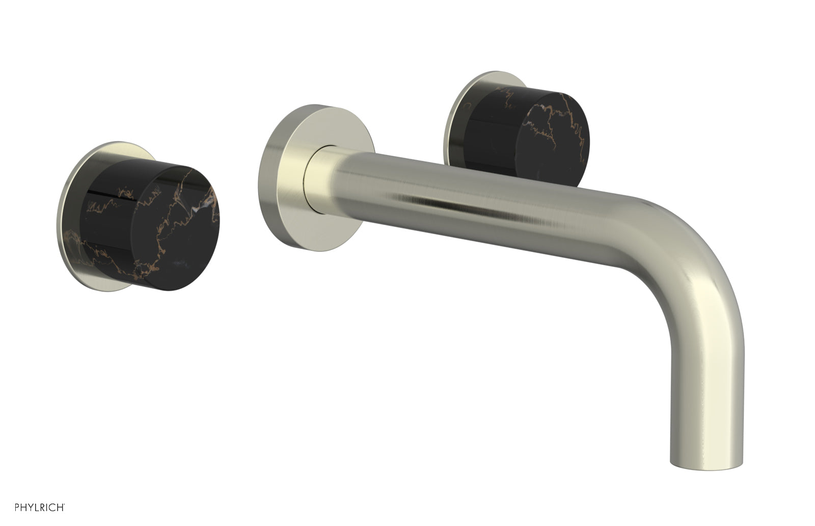 BASIC II Wall Tub Set, Black Marble Handles 230-58