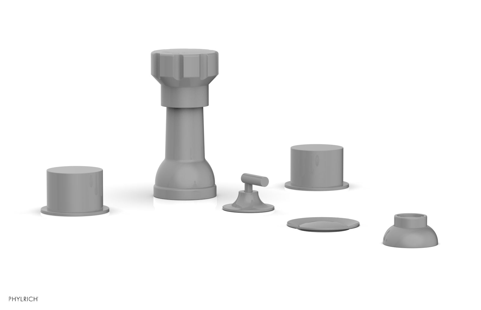 BASIC II Four Hole Bidet Set - Smooth Handles 230-61