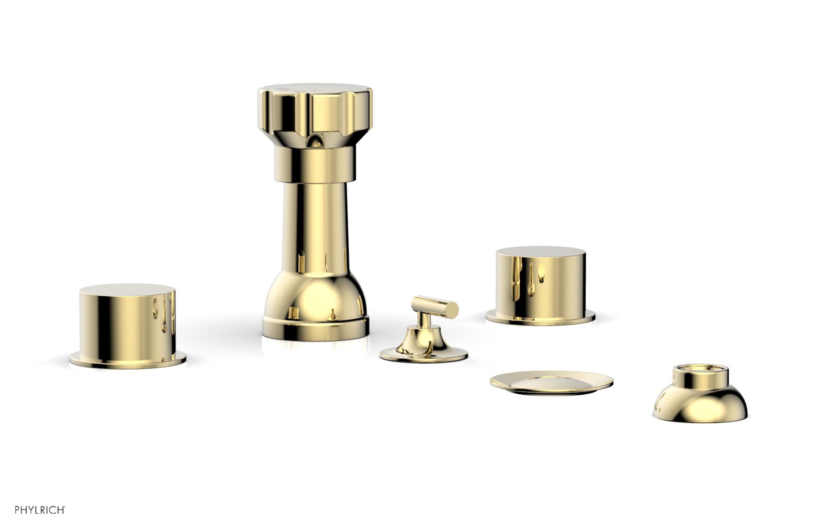 BASIC II Four Hole Bidet Set - Smooth Handles 230-61