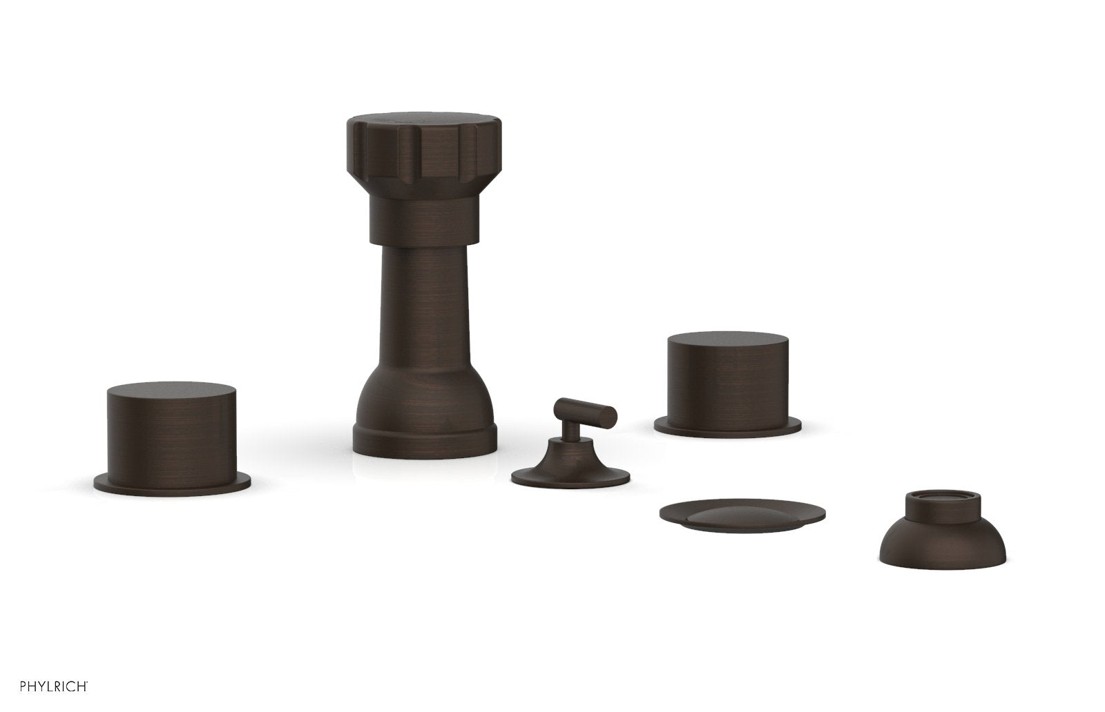 BASIC II Four Hole Bidet Set - Smooth Handles 230-61