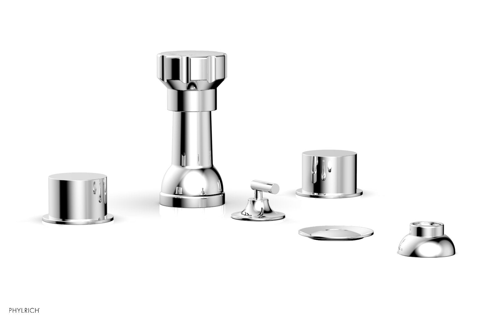 BASIC II Four Hole Bidet Set - Smooth Handles 230-61