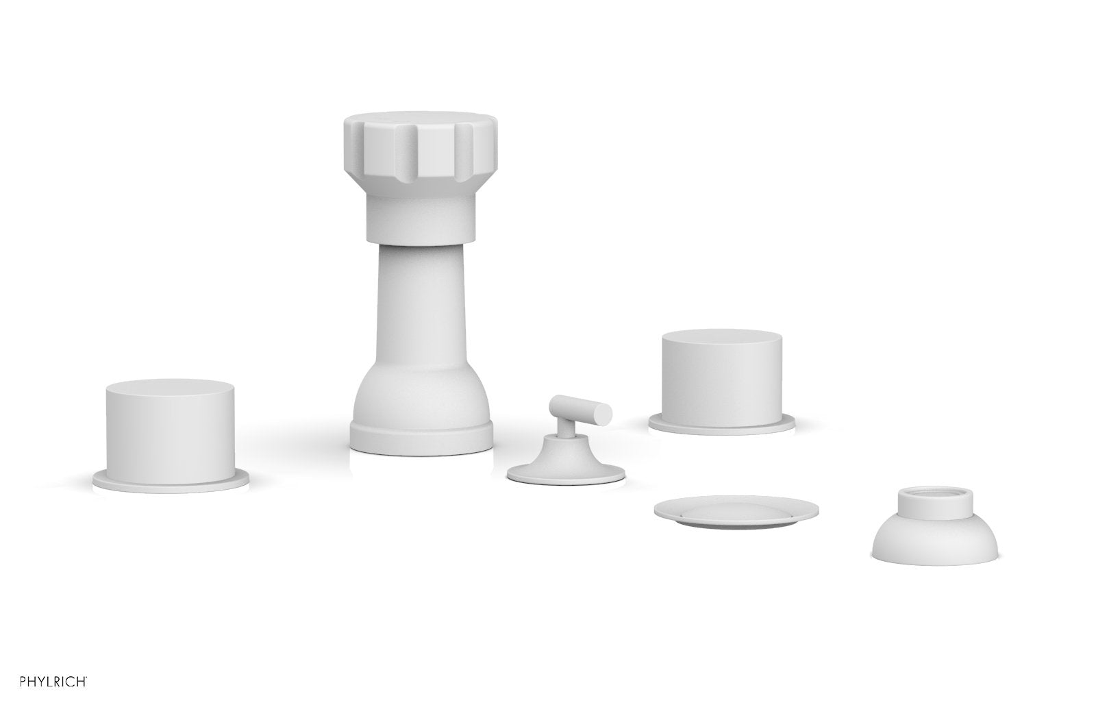 BASIC II Four Hole Bidet Set - Smooth Handles 230-61