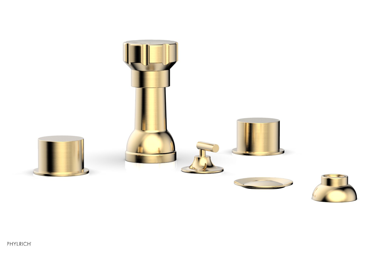 BASIC II Four Hole Bidet Set - Smooth Handles 230-61