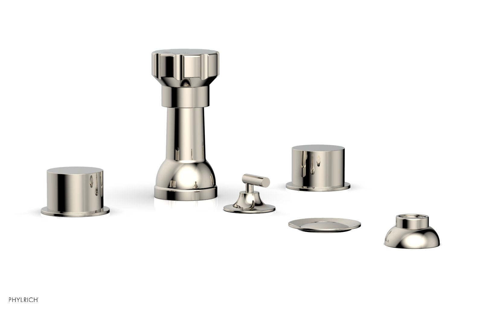 BASIC II Four Hole Bidet Set - Smooth Handles 230-61