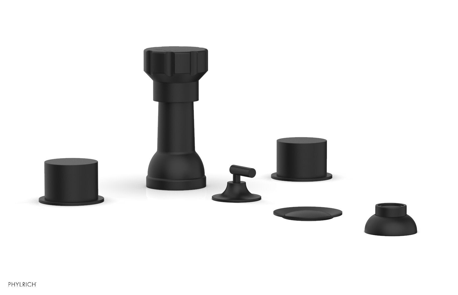 BASIC II Four Hole Bidet Set - Smooth Handles 230-61