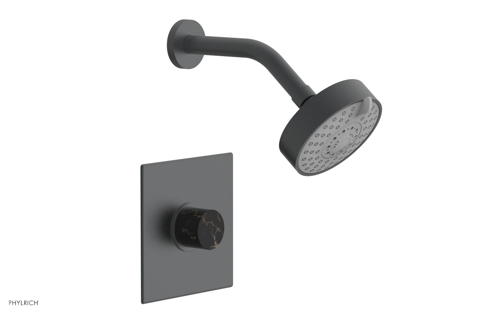 BASIC II Pressure Balance Shower Set - Black Marble Handle 230S-23