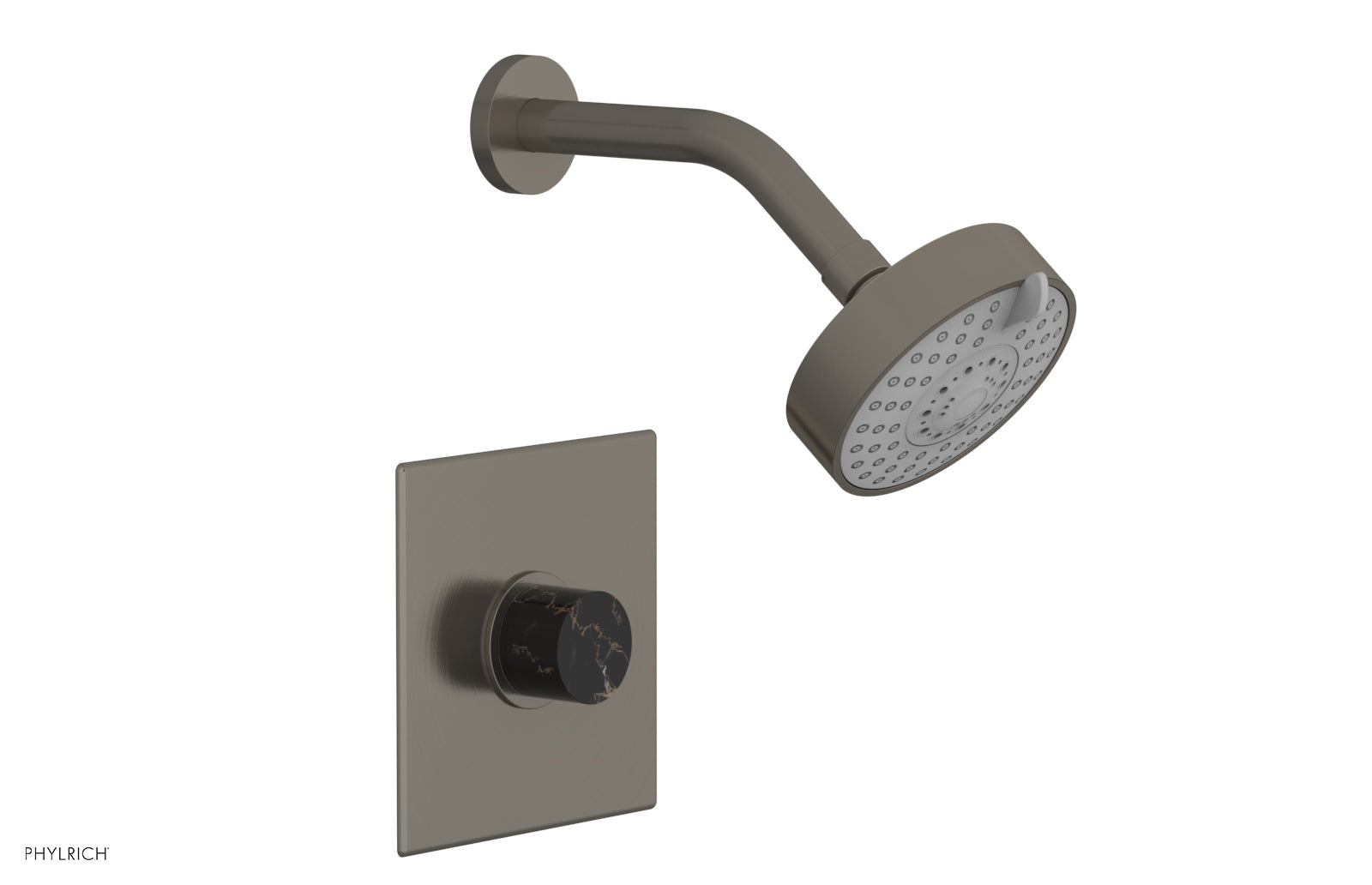 BASIC II Pressure Balance Shower Set - Black Marble Handle 230S-23