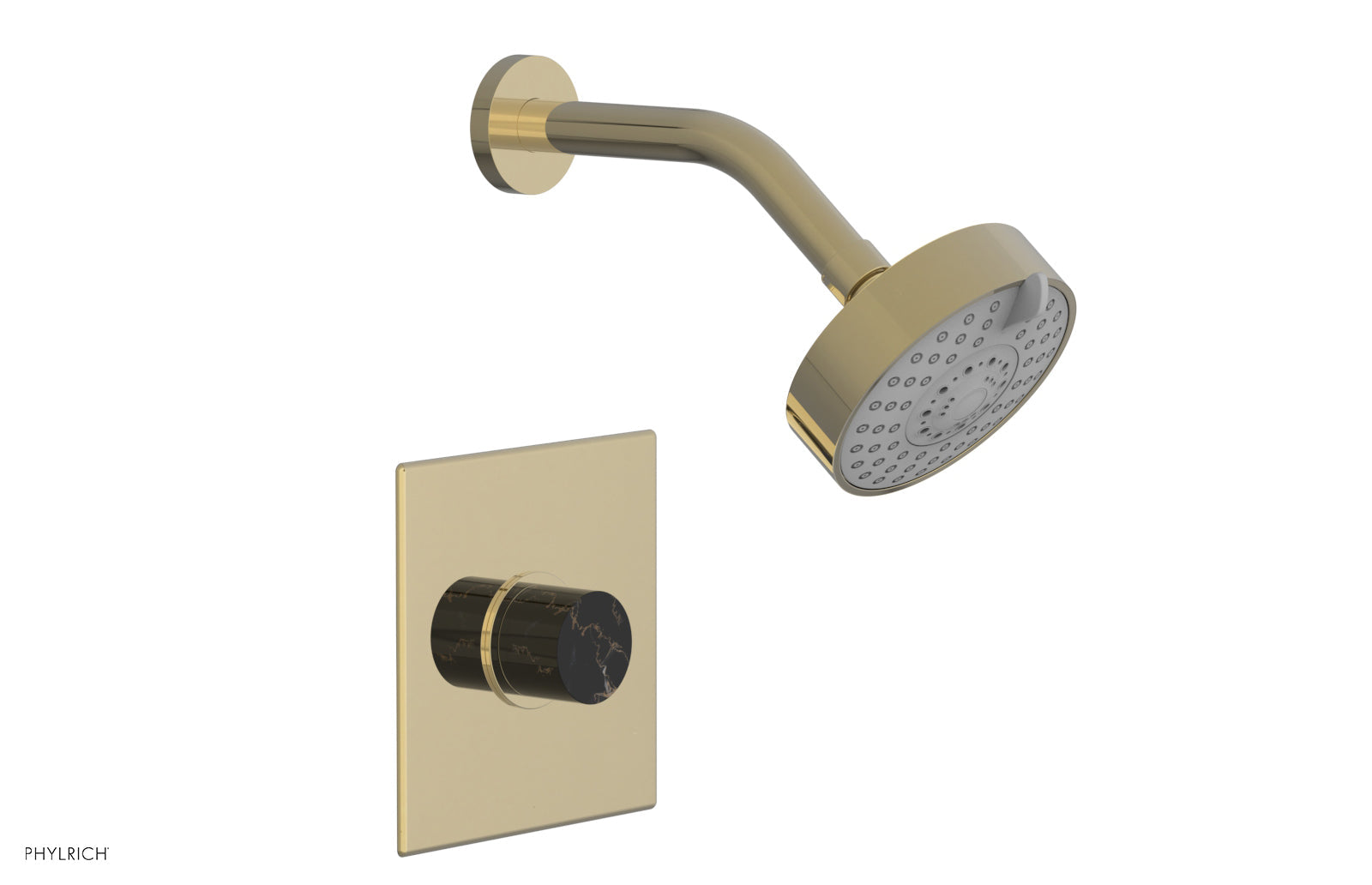 BASIC II Pressure Balance Shower Set - Black Marble Handle 230S-23