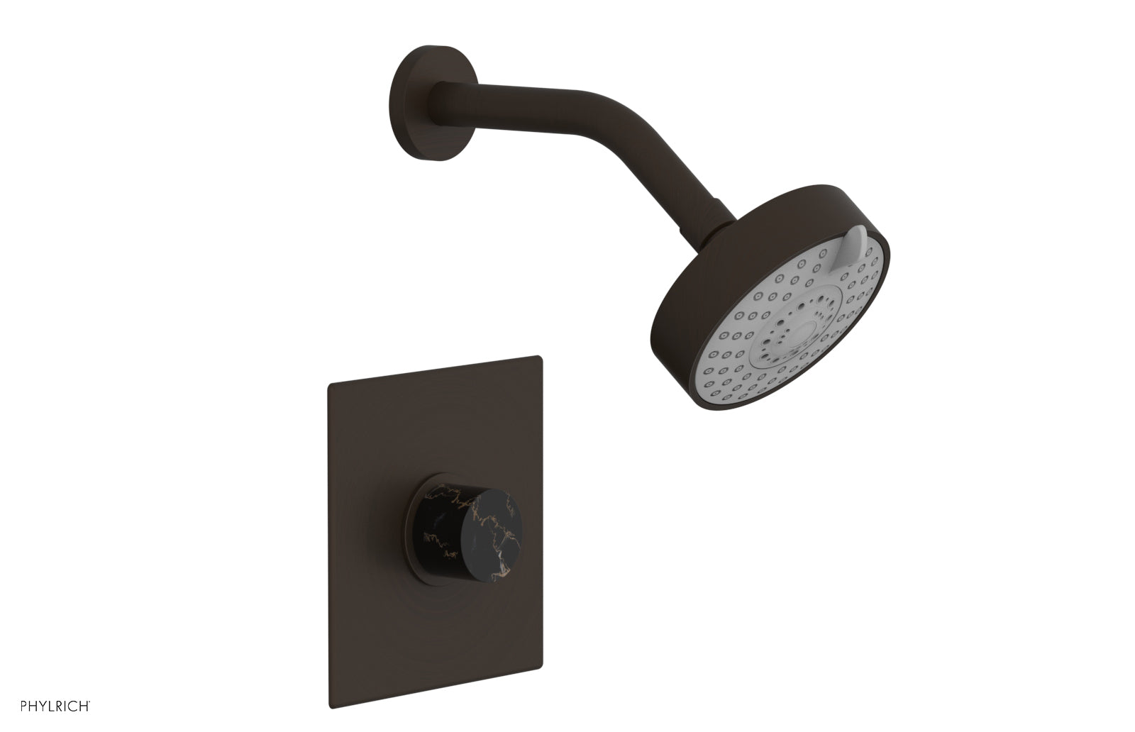 BASIC II Pressure Balance Shower Set - Black Marble Handle 230S-23
