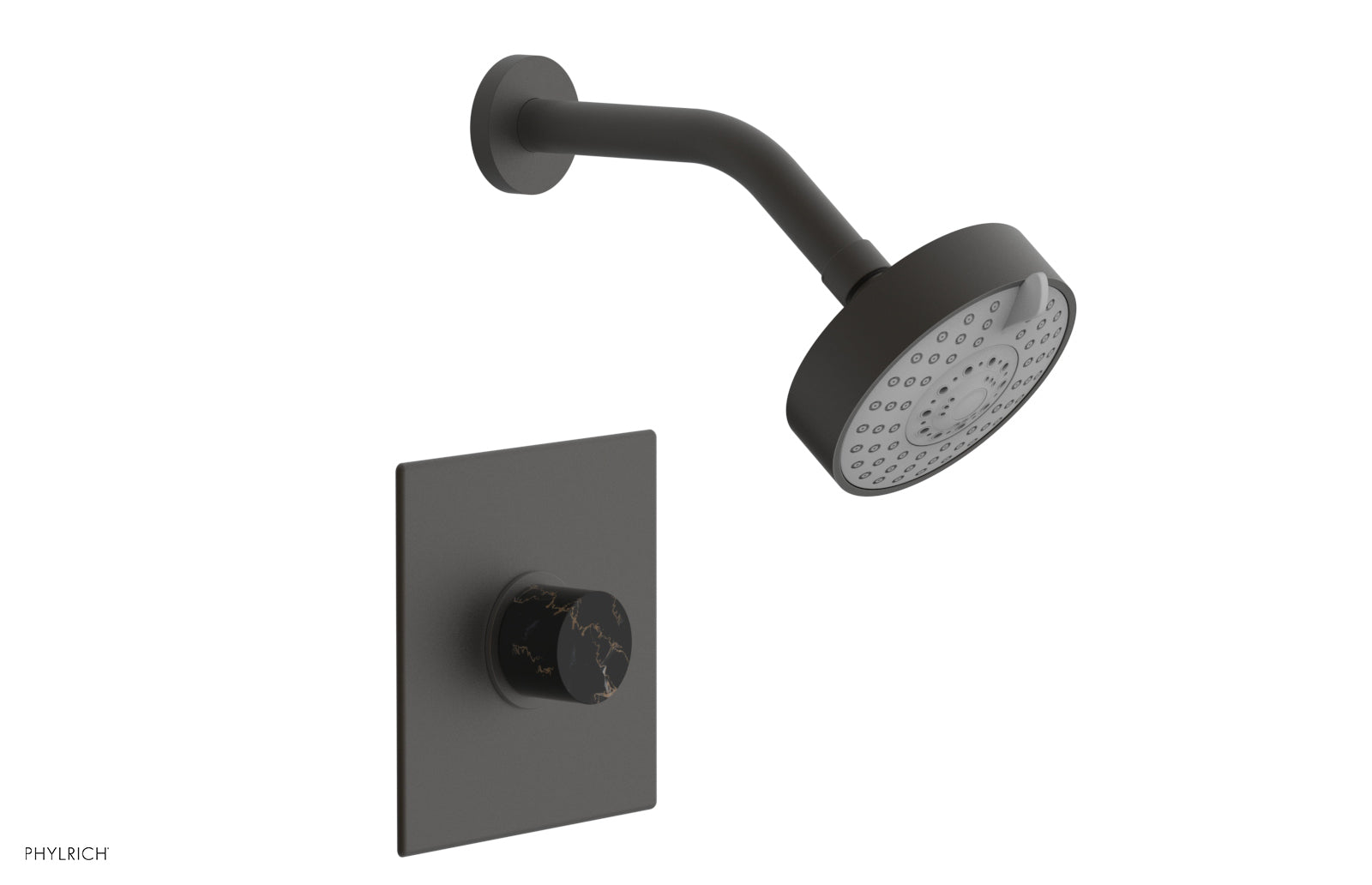 BASIC II Pressure Balance Shower Set - Black Marble Handle 230S-23