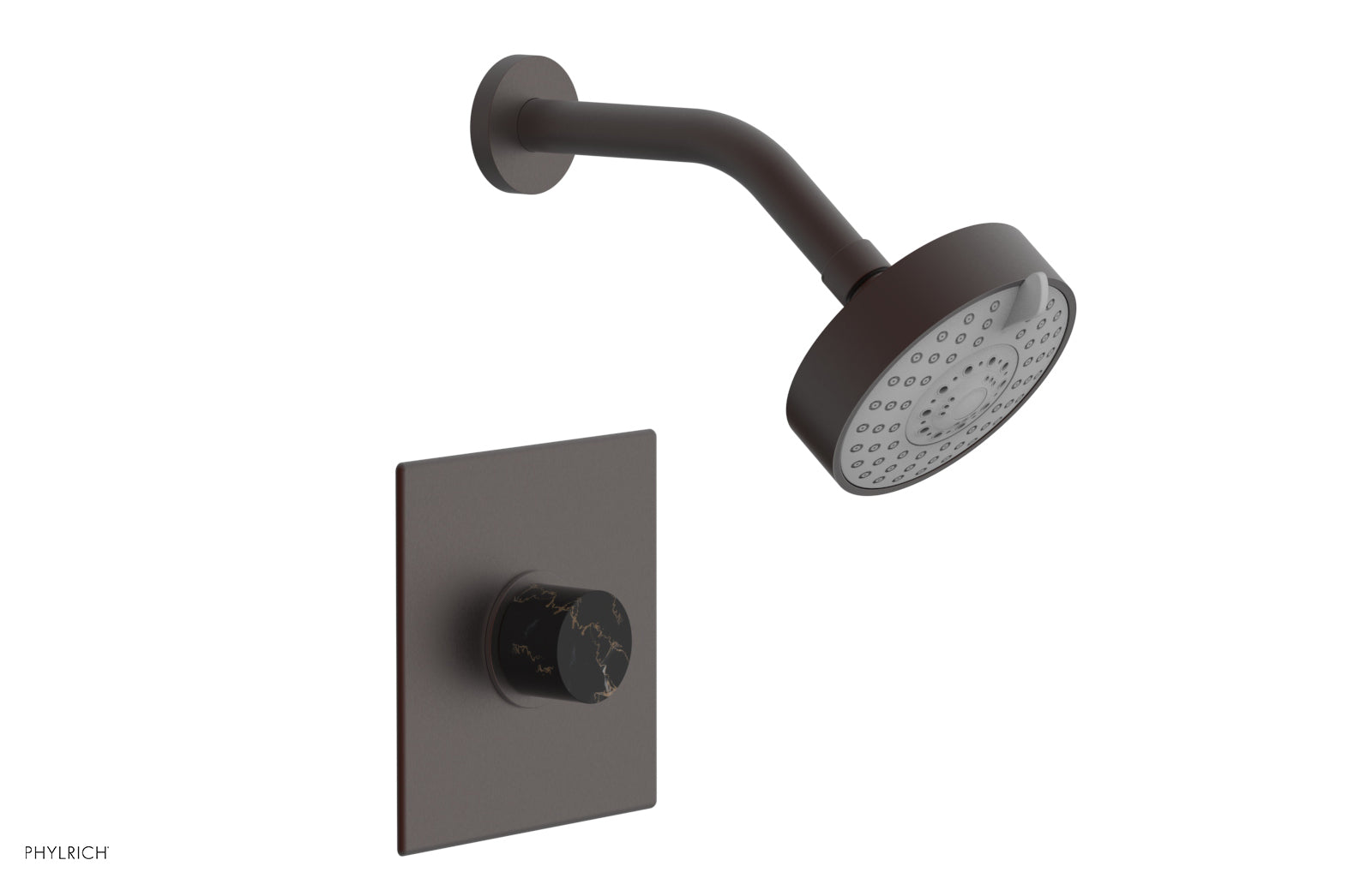 BASIC II Pressure Balance Shower Set - Black Marble Handle 230S-23