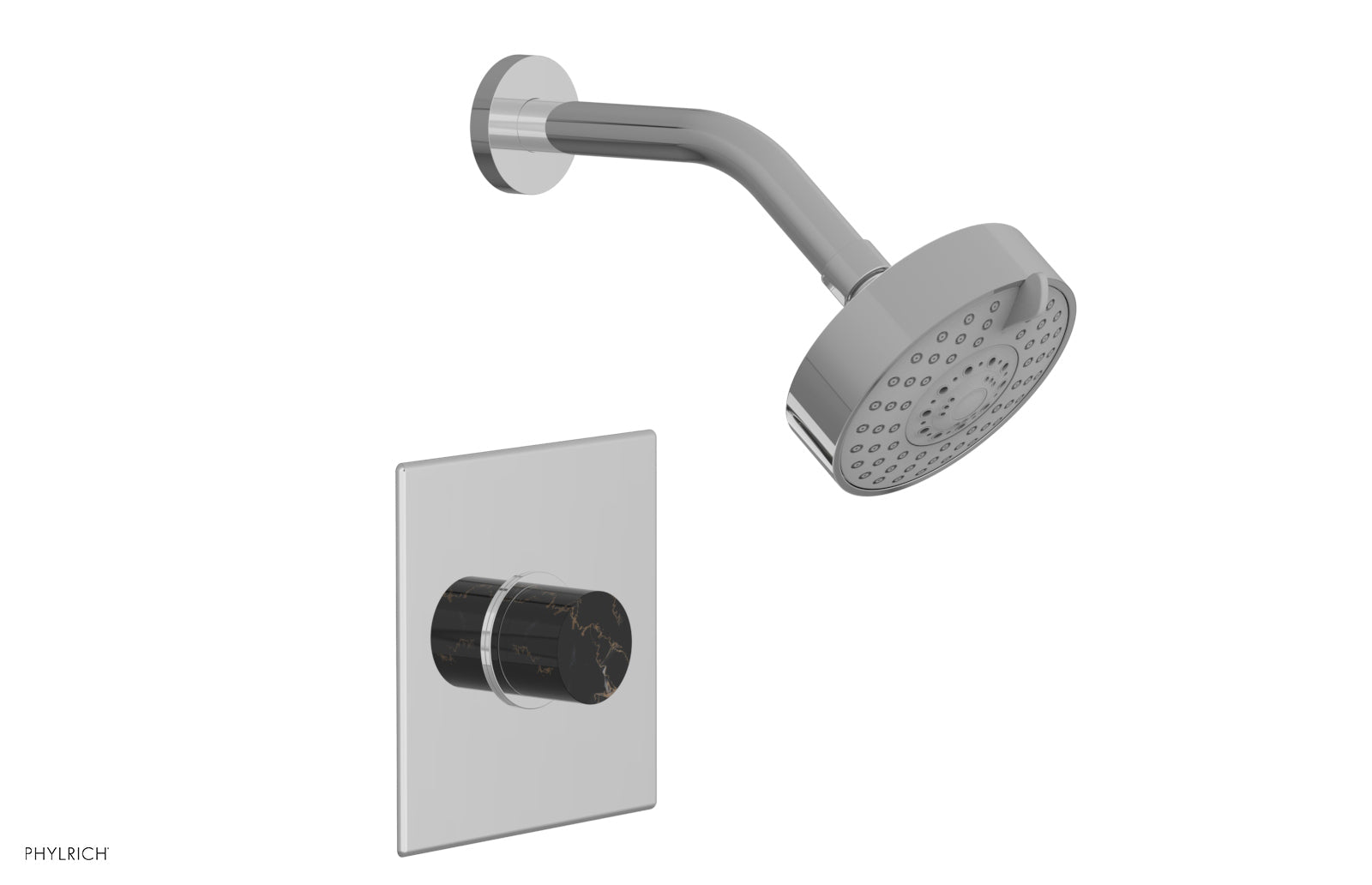 BASIC II Pressure Balance Shower Set - Black Marble Handle 230S-23