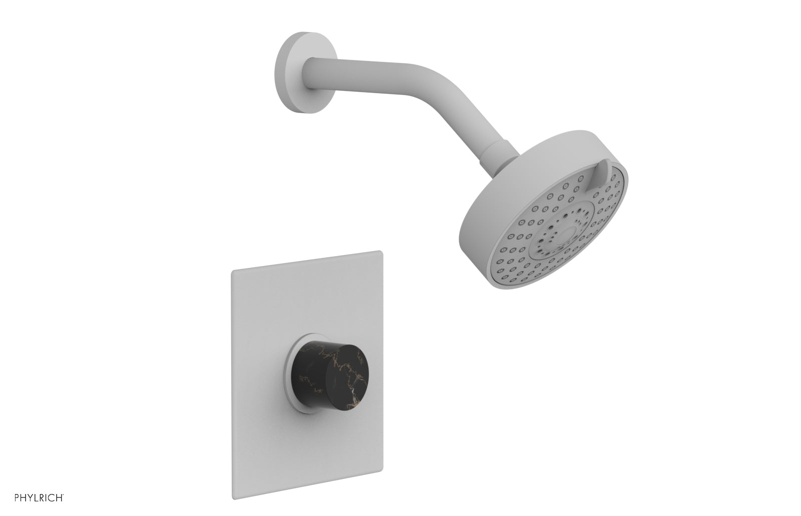 BASIC II Pressure Balance Shower Set - Black Marble Handle 230S-23