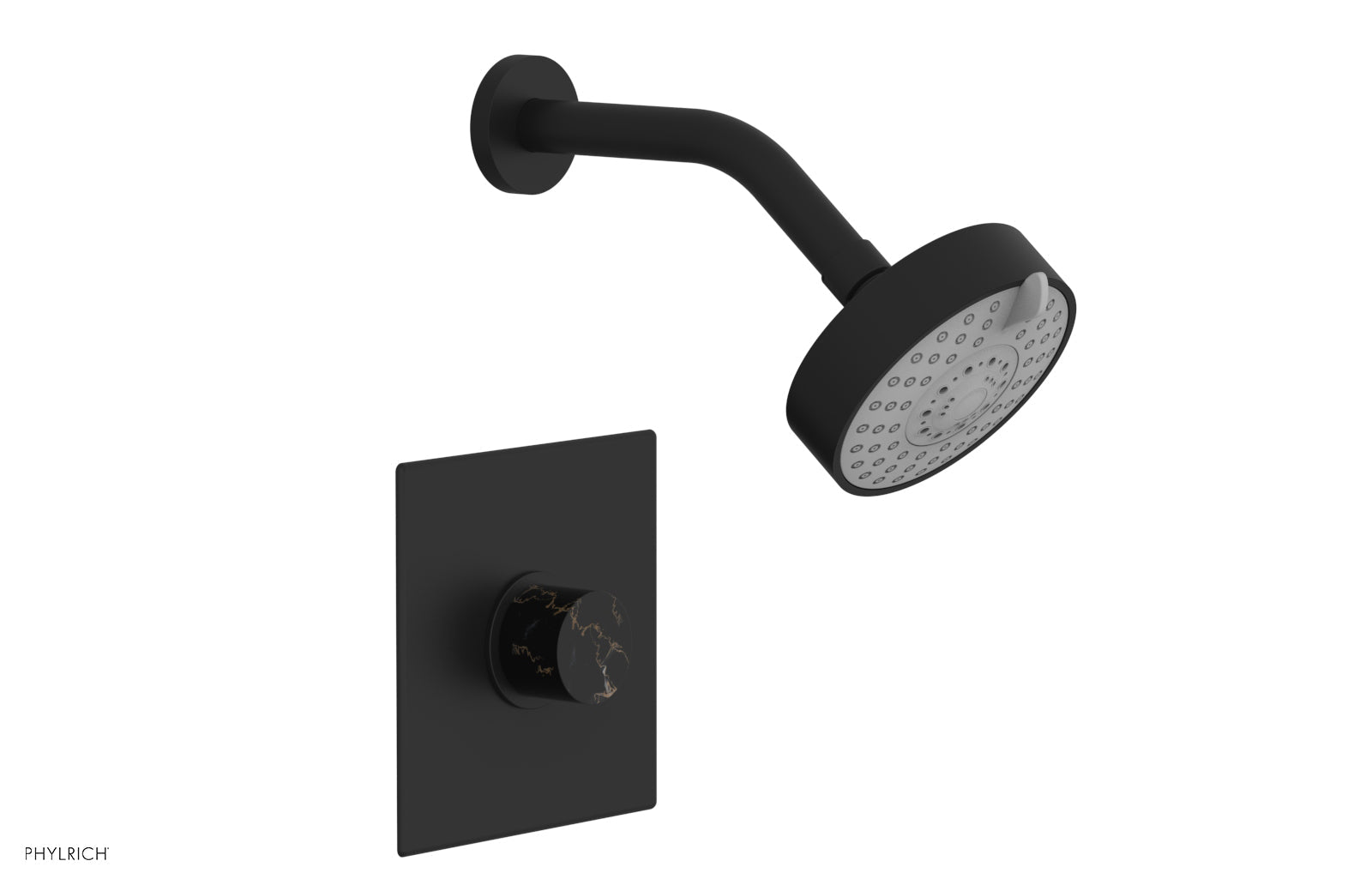 BASIC II Pressure Balance Shower Set - Black Marble Handle 230S-23