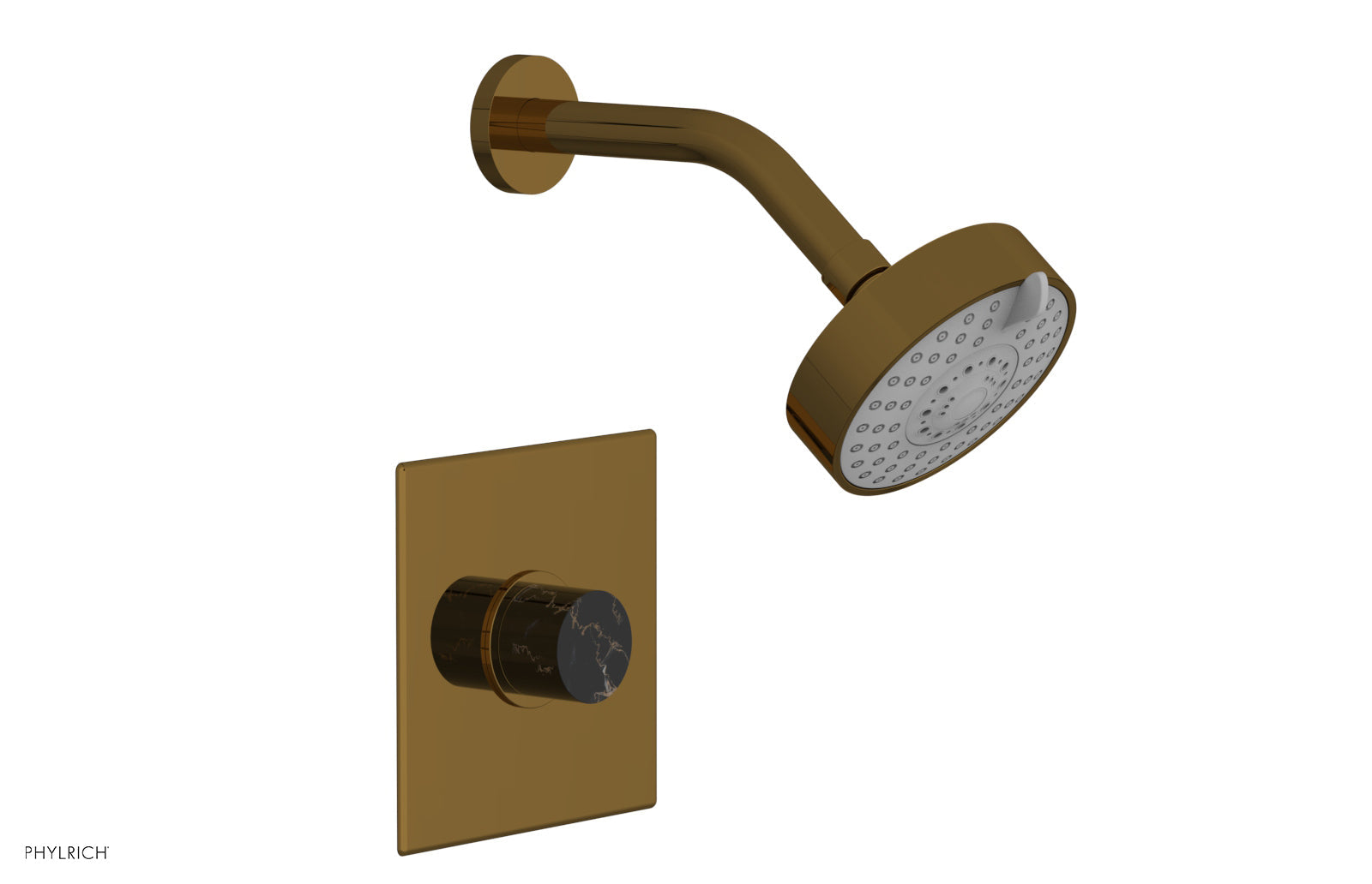 BASIC II Pressure Balance Shower Set - Black Marble Handle 230S-23