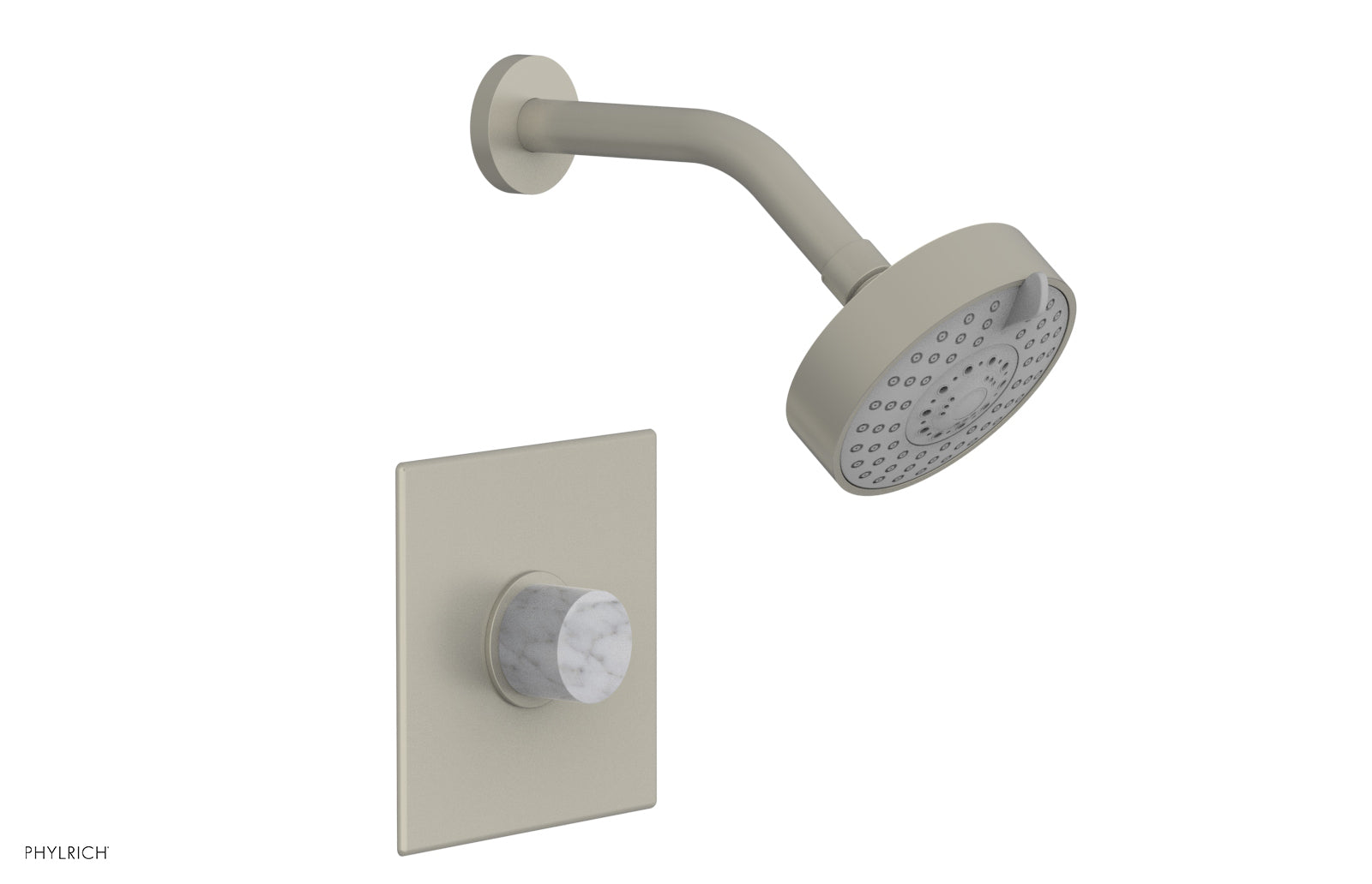 BASIC II Pressure Balance Shower Set - White Marble Handle 230S-23