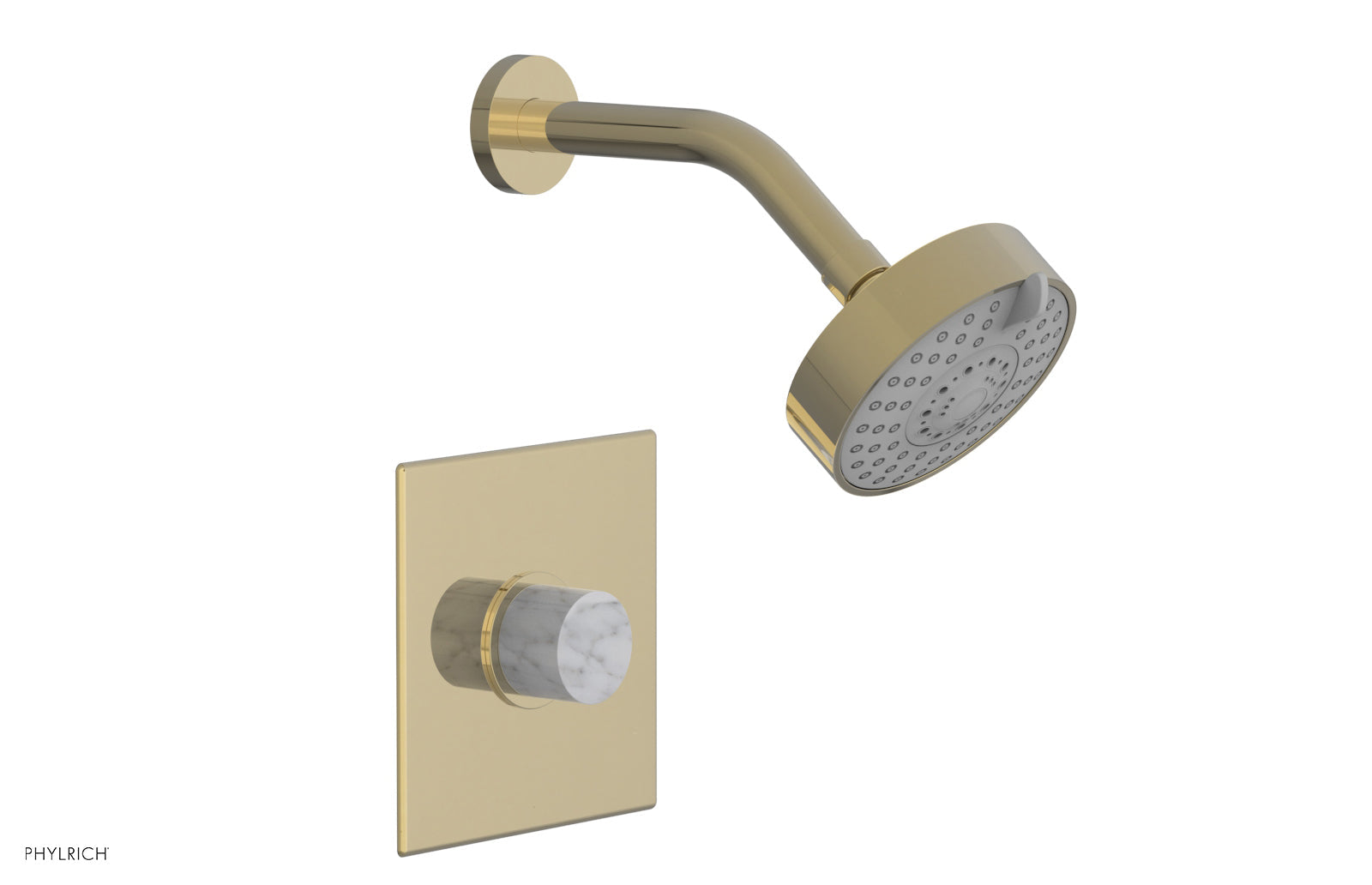 BASIC II Pressure Balance Shower Set - White Marble Handle 230S-23