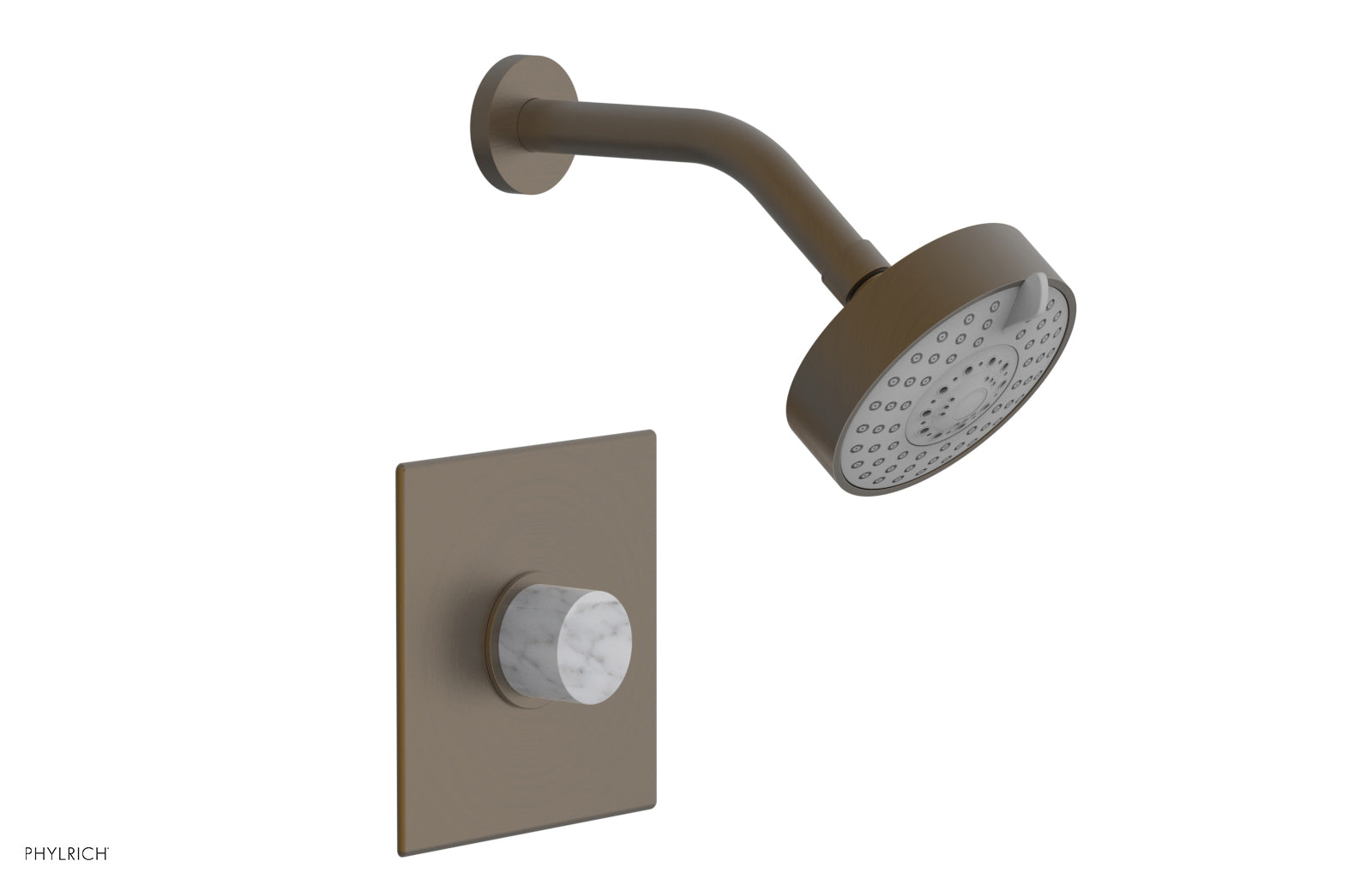 BASIC II Pressure Balance Shower Set - White Marble Handle 230S-23