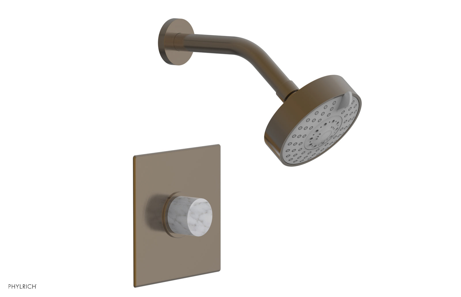 BASIC II Pressure Balance Shower Set - White Marble Handle 230S-23