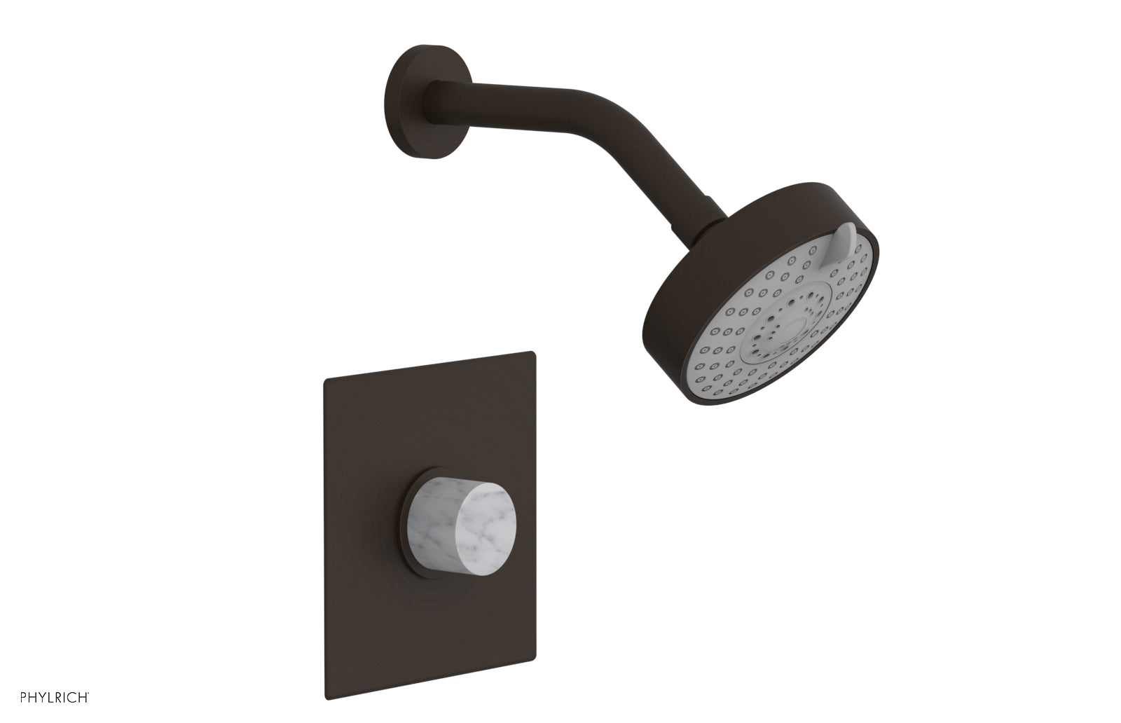 BASIC II Pressure Balance Shower Set - White Marble Handle 230S-23