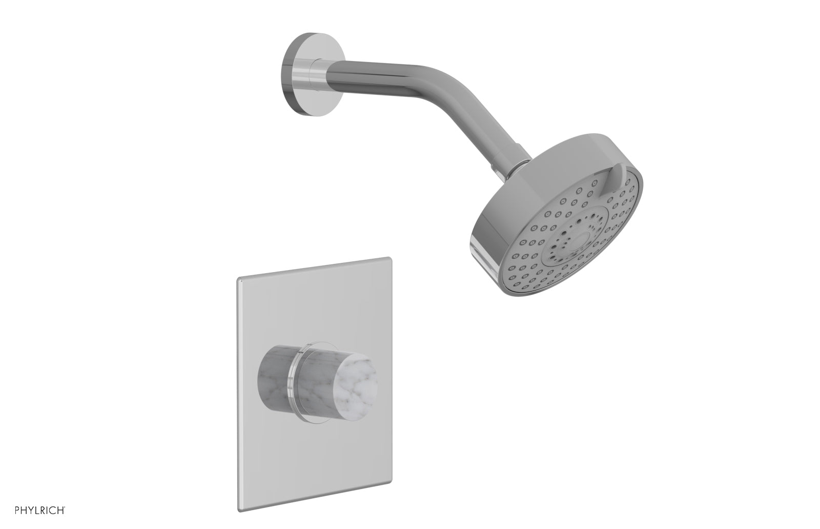 BASIC II Pressure Balance Shower Set - White Marble Handle 230S-23