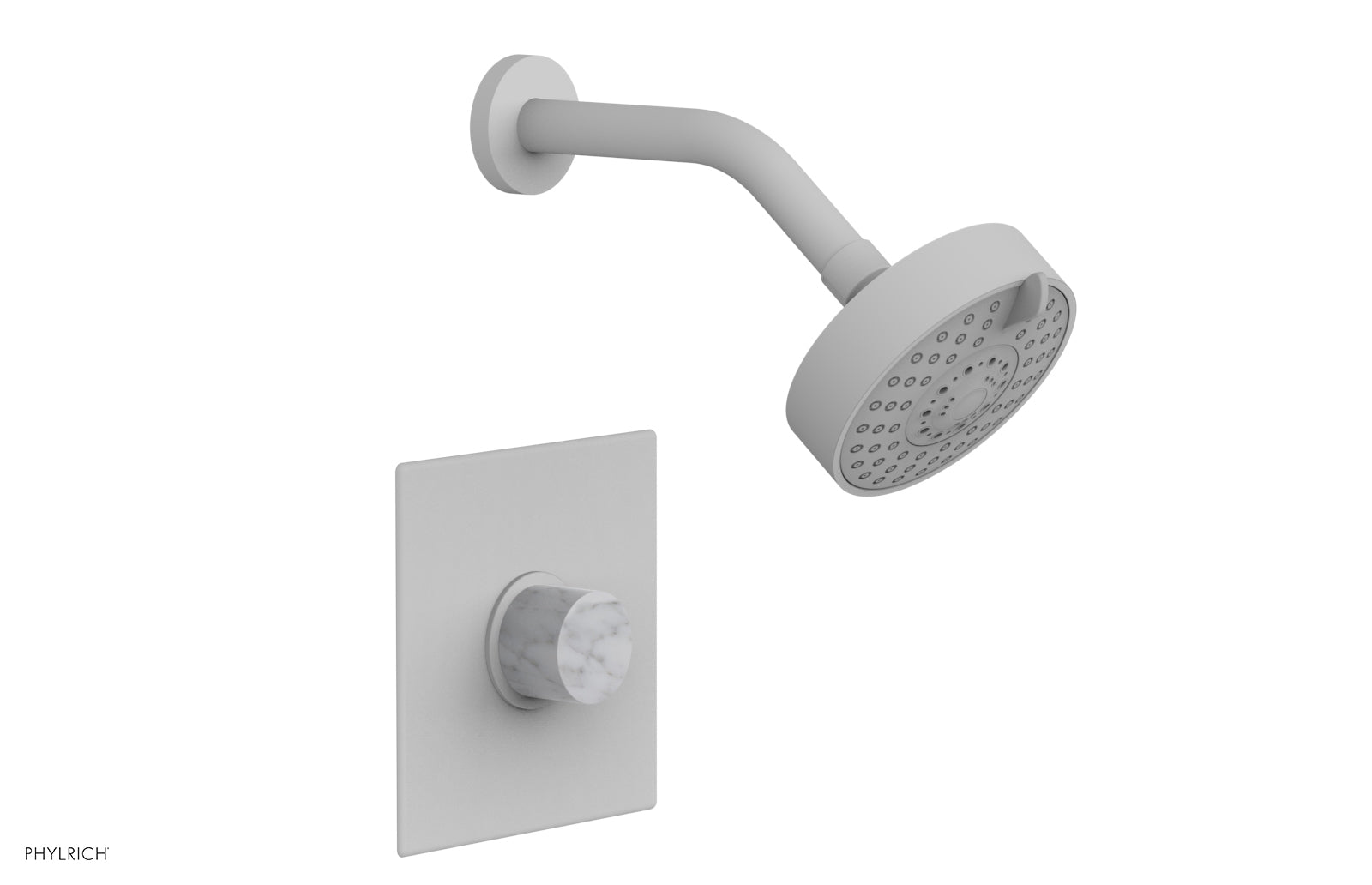BASIC II Pressure Balance Shower Set - White Marble Handle 230S-23