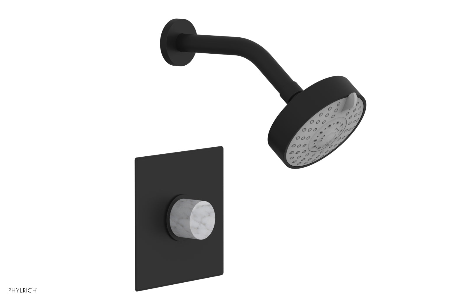 BASIC II Pressure Balance Shower Set - White Marble Handle 230S-23