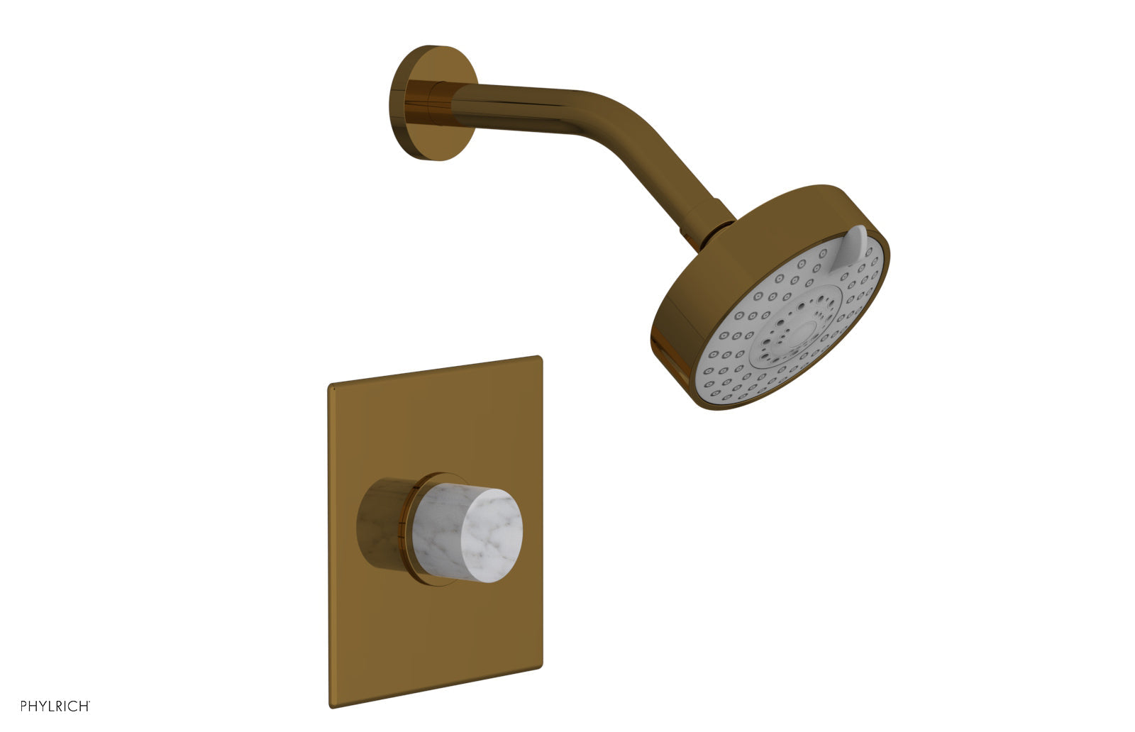 BASIC II Pressure Balance Shower Set - White Marble Handle 230S-23