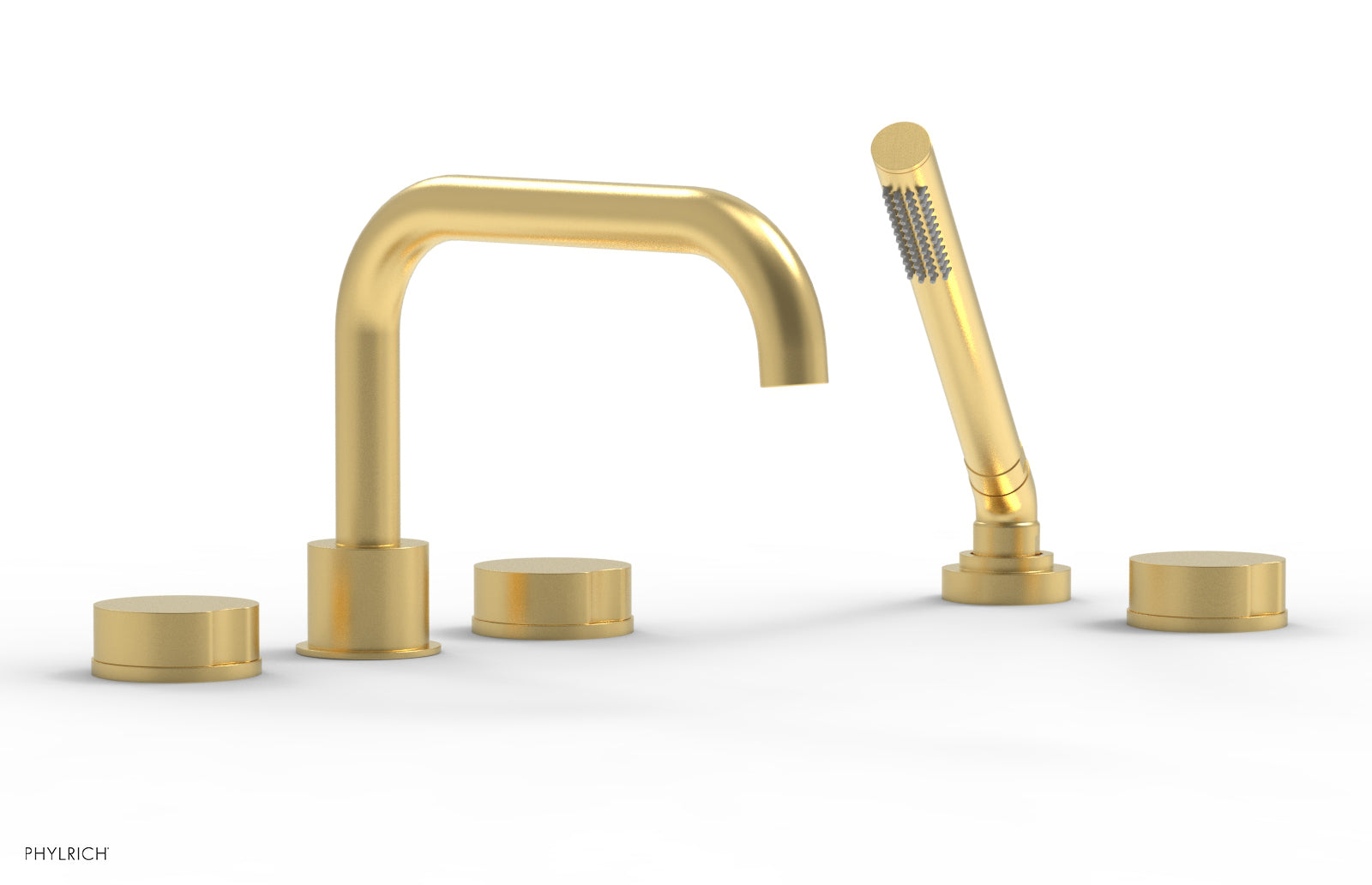 CIRC - Deck Tub Set with Hand Shower - Round Handles 250L-48