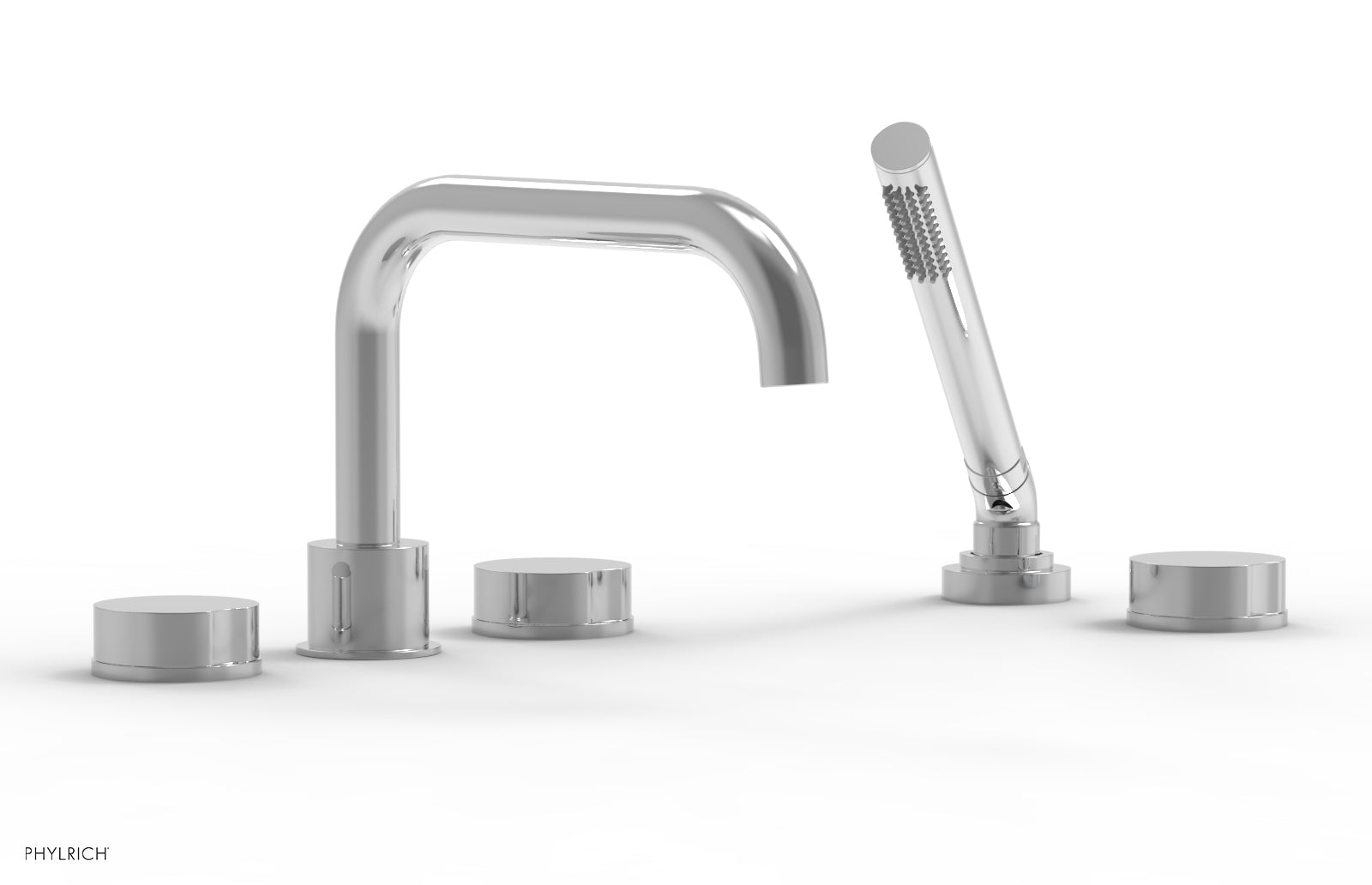 CIRC - Deck Tub Set with Hand Shower - Round Handles 250L-48