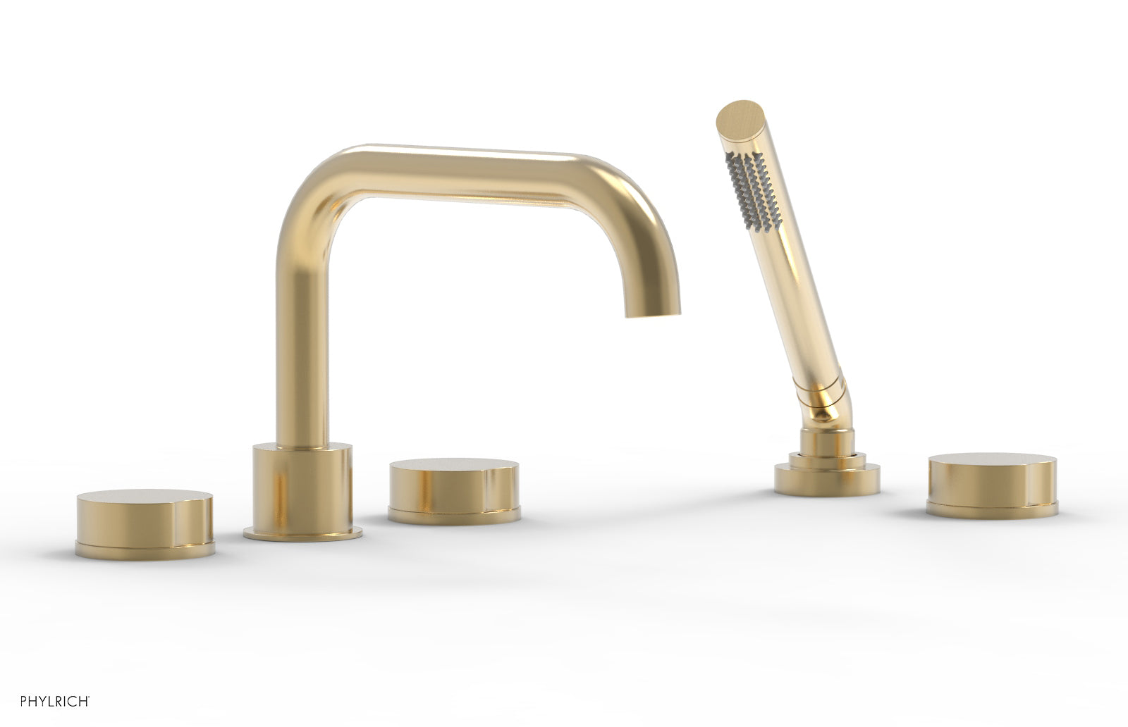 CIRC - Deck Tub Set with Hand Shower - Round Handles 250L-48