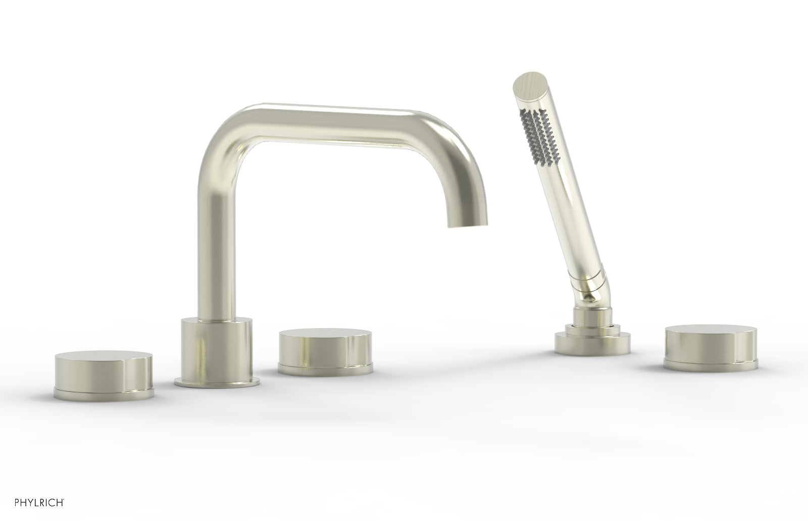 CIRC - Deck Tub Set with Hand Shower - Round Handles 250L-48