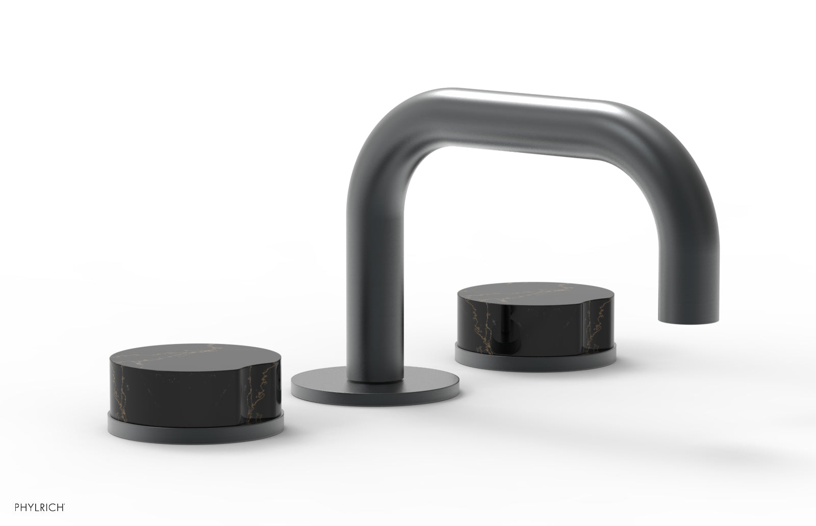 CIRC - Widespread Faucet - Low Spout, Marble Handles 250L-03