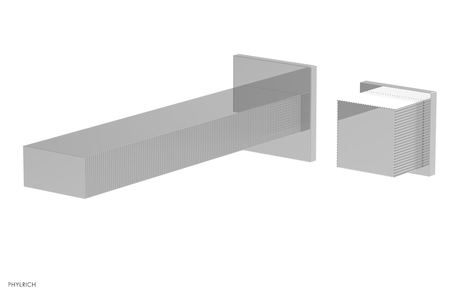 STRIA - Single Handle Wall Lavatory Set - Cube Handle 291-19