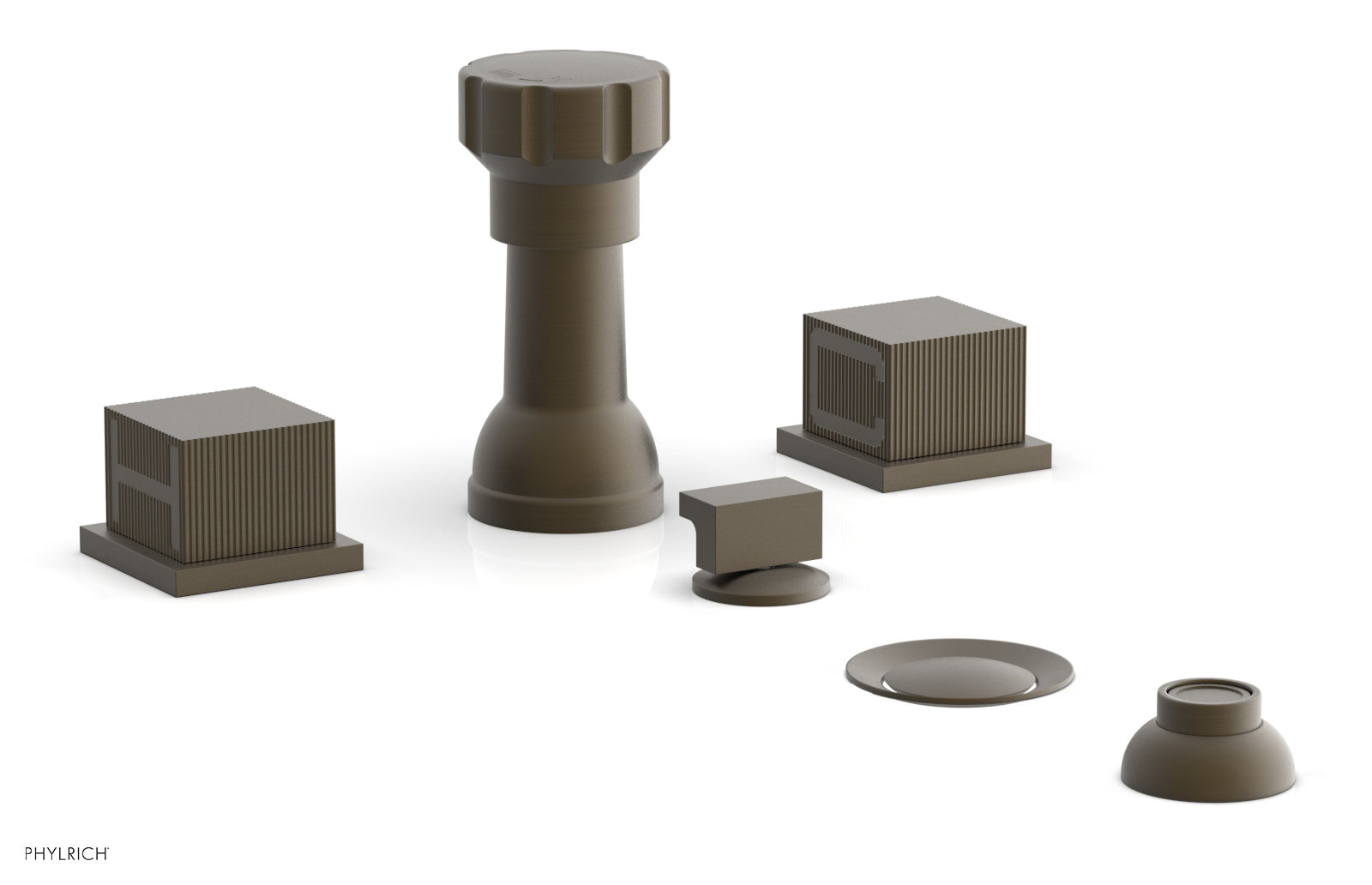 STRIA Four Hole Bidet Set - Cube Handles 291-63