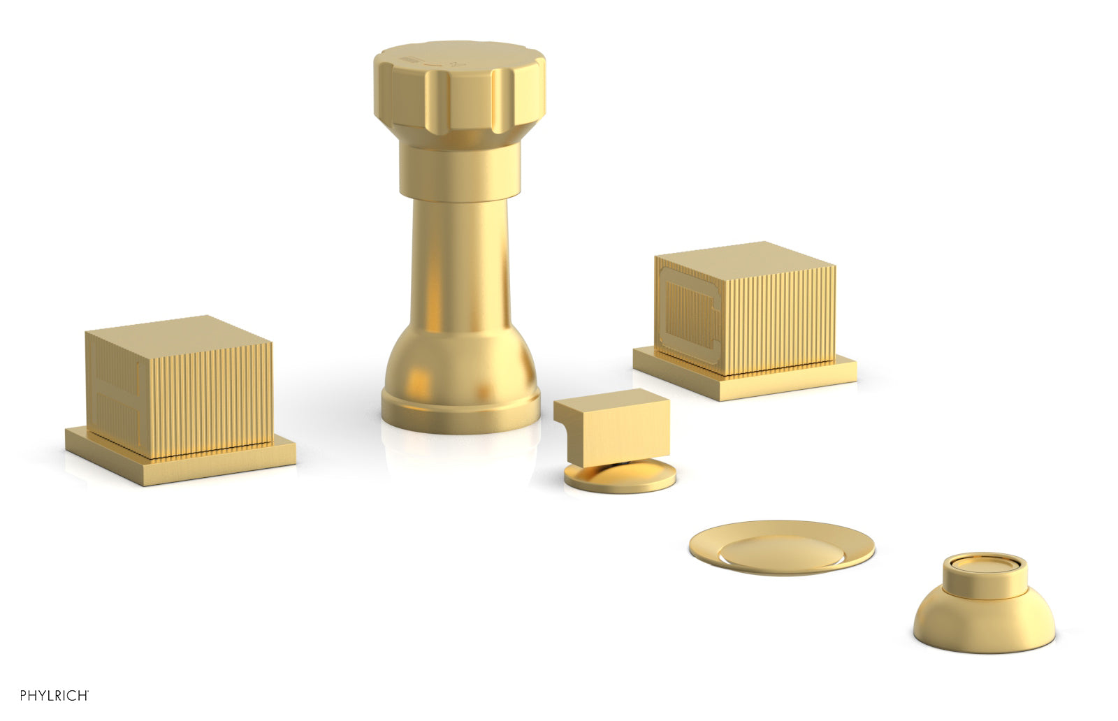 STRIA Four Hole Bidet Set - Cube Handles 291-63